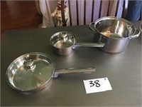 (3) Stainless Cookpans