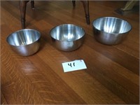 (3) Stainless Bowls