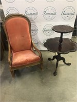 Vintage rocker and tiered table