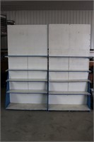 PAIR OF PEG BOARD SHELF UNITS 49"X20"X98" WITH