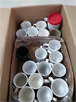 box of variety of mugs