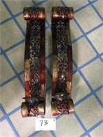 Pair of Metal Candle Sconces (24" T)
