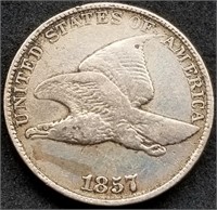 1857 US Flying Eagle Cent