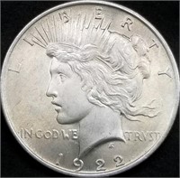 1922 Peace Silver Dollar Gem BU