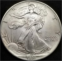 1991 1oz Silver Eagle BU