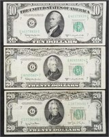 1950 Series $10 & $20 FRN Bank Notes