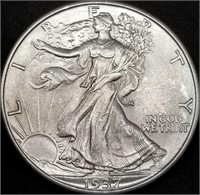 1937-D Walking Liberty Silver Half Dollar BU