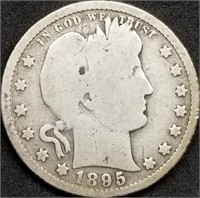 1895-P Baber Silver Quarter