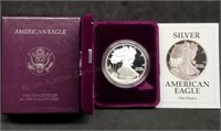 1991 1oz Proof Silver Eagle w/Box & Papers