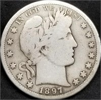 1897-S Barber Silver Half Dollar, Key Date
