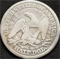 1853-O Arrows & Rays Seated Liberty Half Dollar