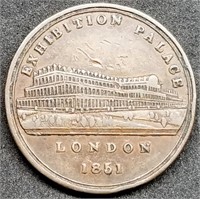 1851 London Exhibition Palace Trade Token Nice