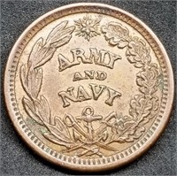 Civil War Token: Army & Navy/Federal Union