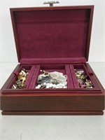 jewelry box with vintage jewelry