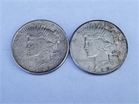 1922-S & 1922 Silver Peace Dollars
