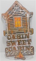 * Cabin Sweet Cabin Metal Sign - New, MSRP $30