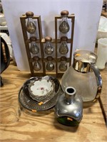 Spices, oil lamp and misc