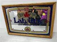 Labatt's Beer mirror clock sign 19x13''