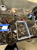 17 MISC  BINS OF NUTS AND BOLTS