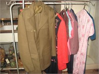 Metal clothes racks & Army Dress coat