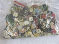 LARGE COLLECTION OF BUTTONS - INCLUDES EARLY