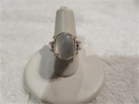 STERLING SILVER MOONSTONE RING SZ 6