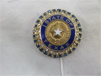 VINTAGE STATE OF TEXAS RHINESTONE PIN BY