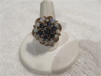 14KT GOLD SAPPHIRE AND OPAL RING SZ 7