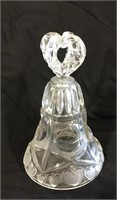 Glass bell with heart shapes