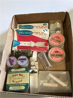 Vintage sewing containers & contents