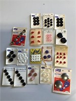 Button group of new old stock cards