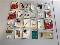Vintage buttons on 24 cards