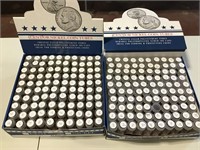 2 boxes of 1 cent coin tubes 200 pieces total