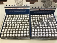 2 boxes of 5 cent nickel coin tubes 200 pieces