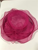 Pink mesh hat by Setmar New York