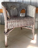 Chippy paint wicker chair