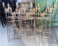5 - 38" wide wrought iron fence panels