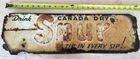 Metal Canada dry spur sign