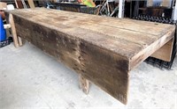 HUGE Carpenter's Workbench w/ Plank Top & Vise