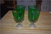 4 green glasses