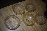 5 pc. small arcoroc bowls