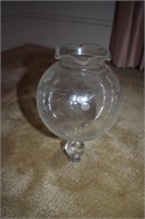 round glass ditch- etched