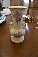 china vase with roses