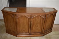 credenza with marble tops