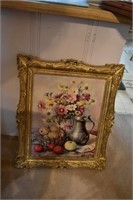 still life picture- gold frame