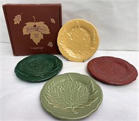 Falling leaves pottery leaf plates