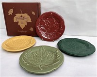 Falling leaves pottery leaf plates