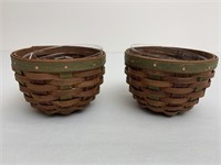 Set of two 4 inch harvest bowls with protectors