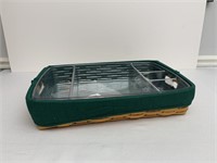 Hostess serving tray with liner and two