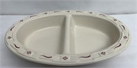 Traditional red divided serving dish